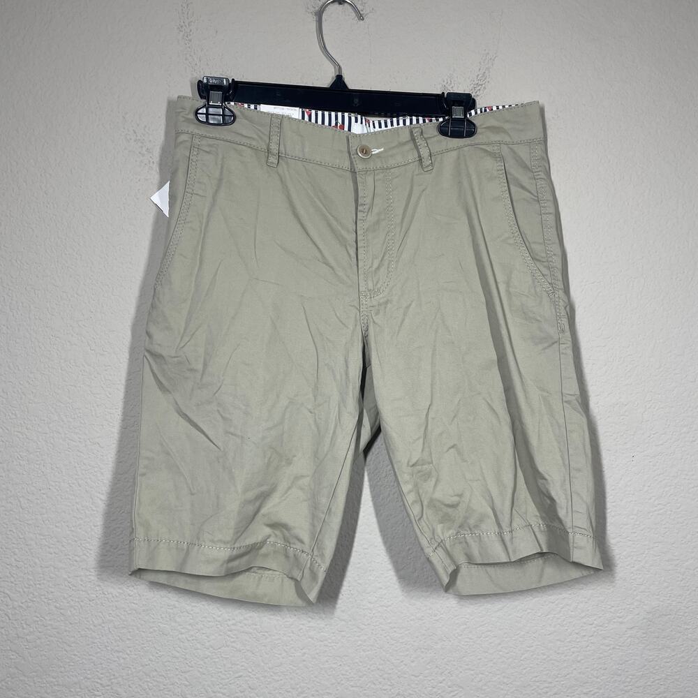 Brax Mens 32/32 Regular Fit Bristol Chino Golf Shorts Tan Performance Pockets